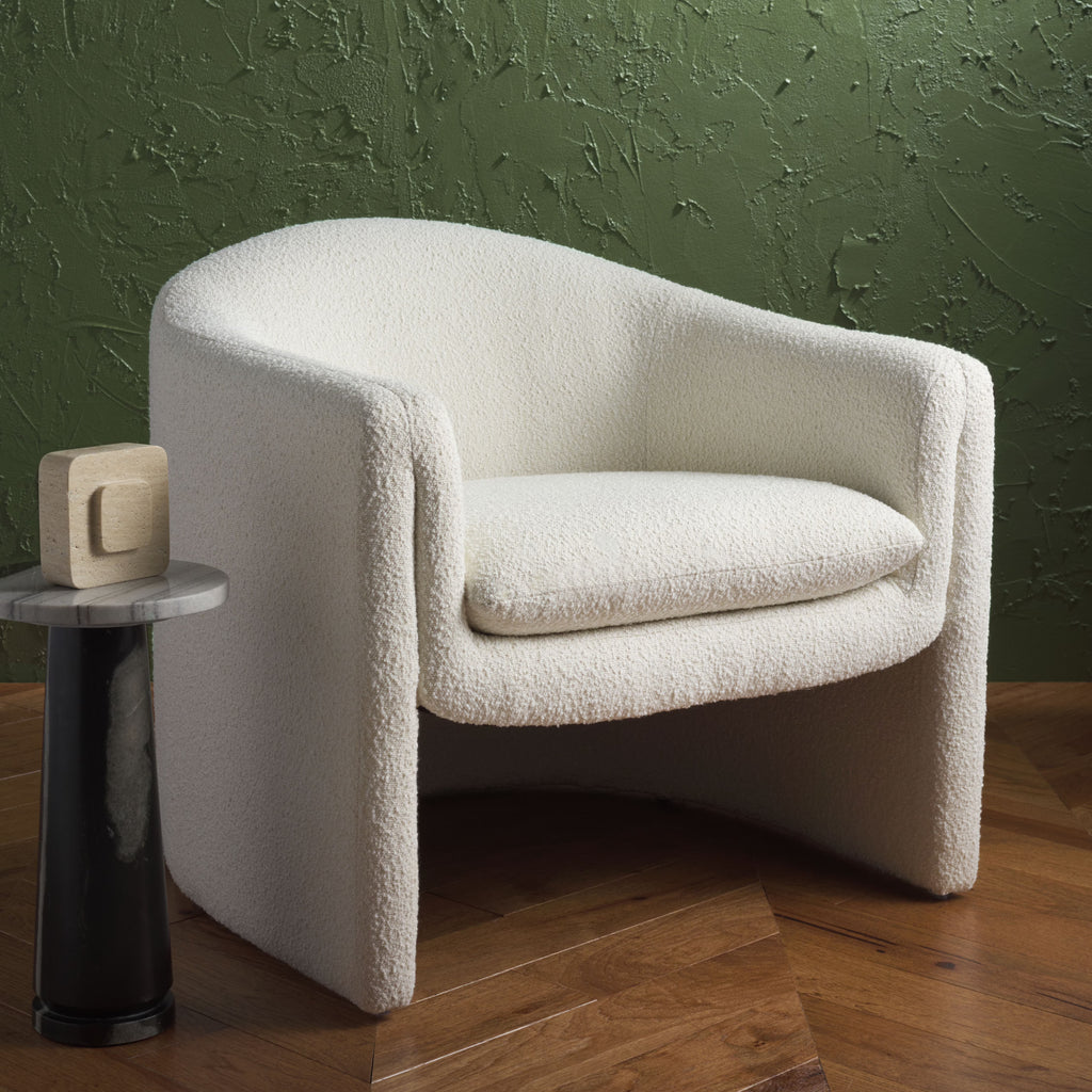 Ivory Boucle Accent Chair L2461