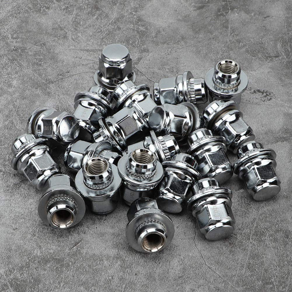 Silver Steel Wheel Nut 20 Pieces M95659