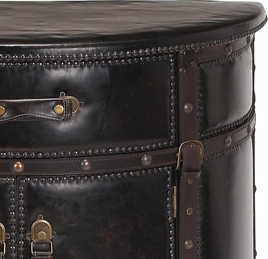 Wood Leather Cabinet N213