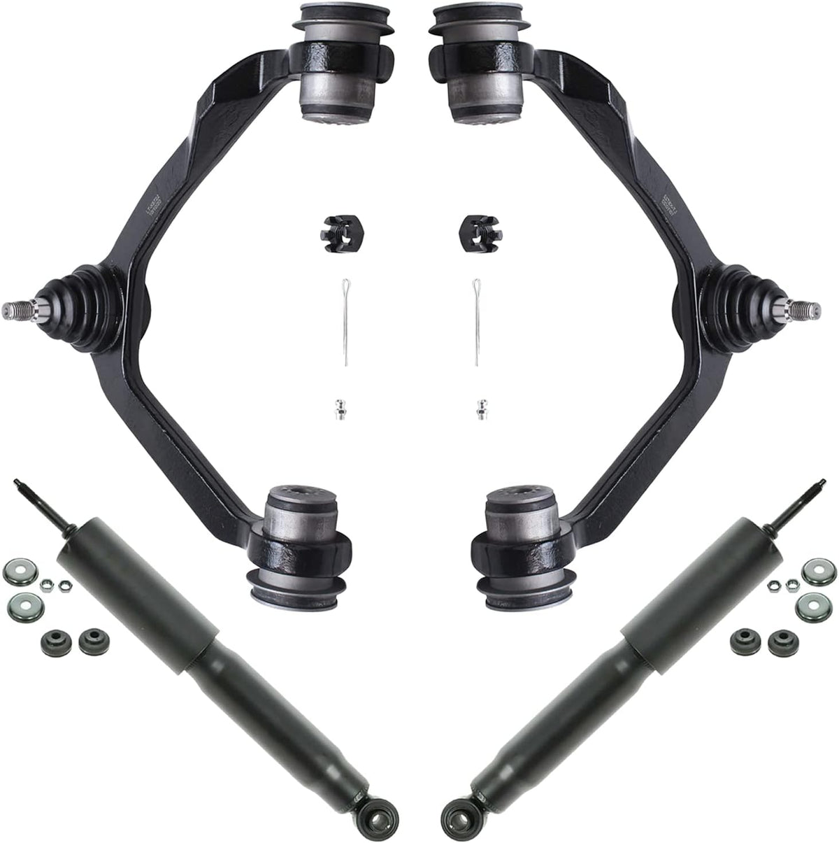 Front Shocks Absorber Assembly with Upper Control Arm with Ball Joint Suspension Kit 4pc Set H704368