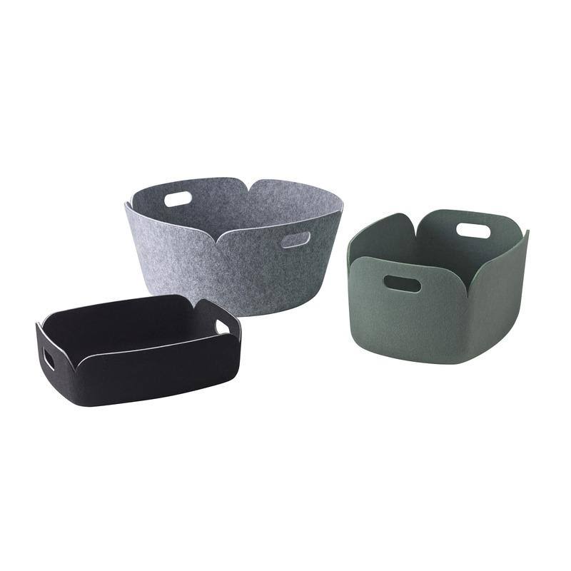 Midnight Blue Round Basket N9208