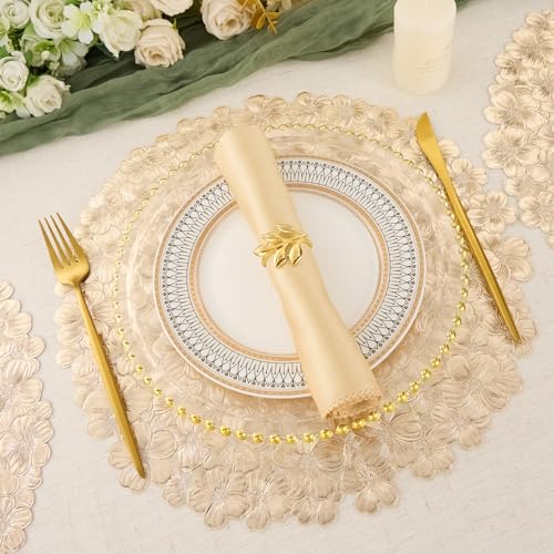 Gold Vinyl Placemats Set of 6 Y381150