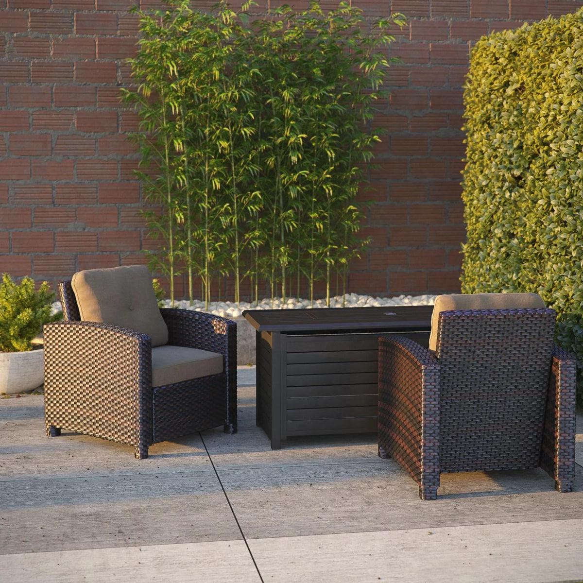 Outdoor Wicker Club Chair J265129