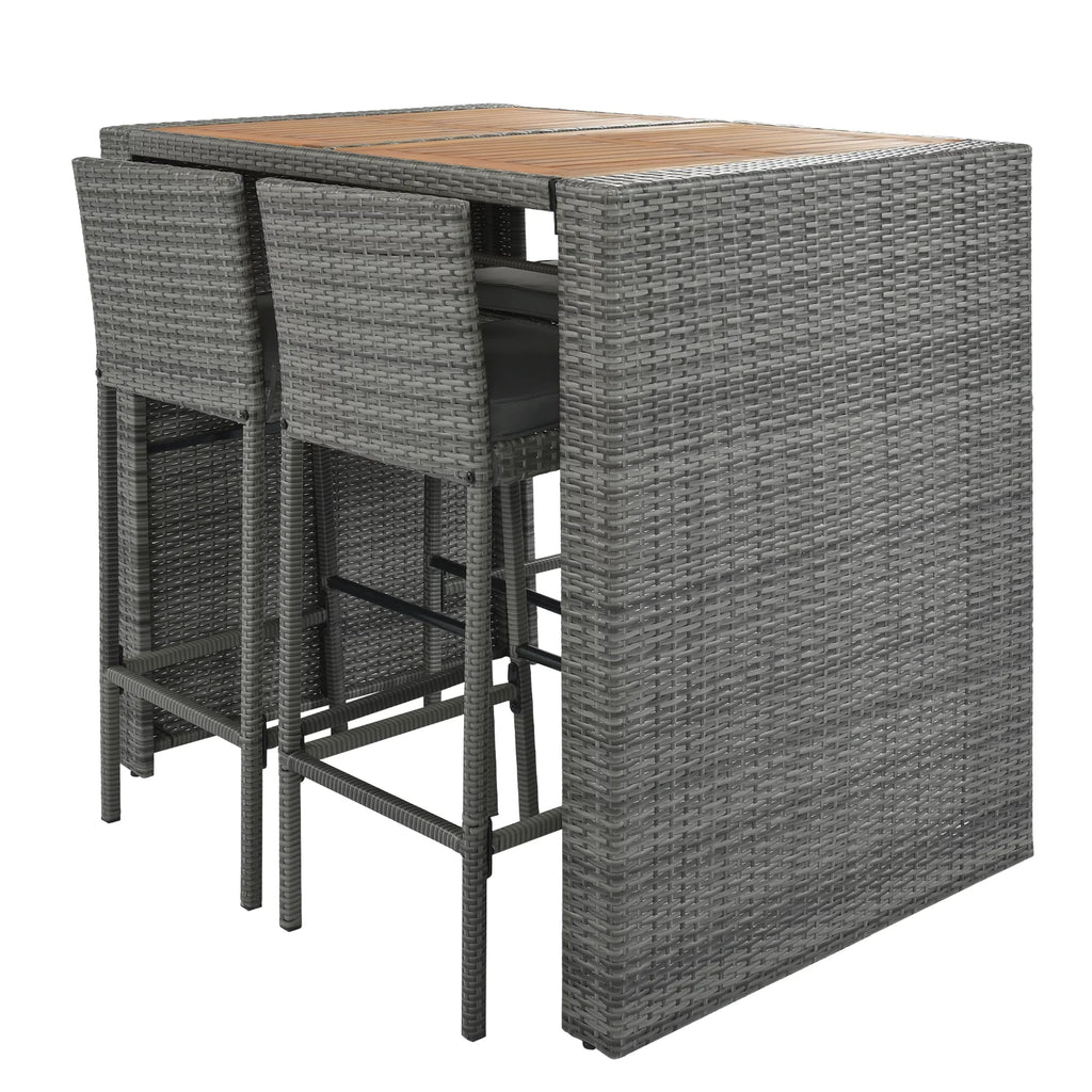 5 Pcs Rattan Patio Dining Table Set E841109