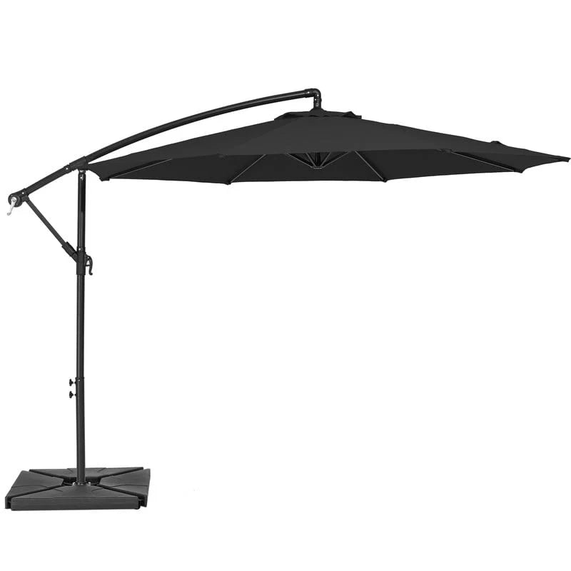10ft Heavy Duty Offset Cantilever Patio Umbrella with 4-Piece Base X752