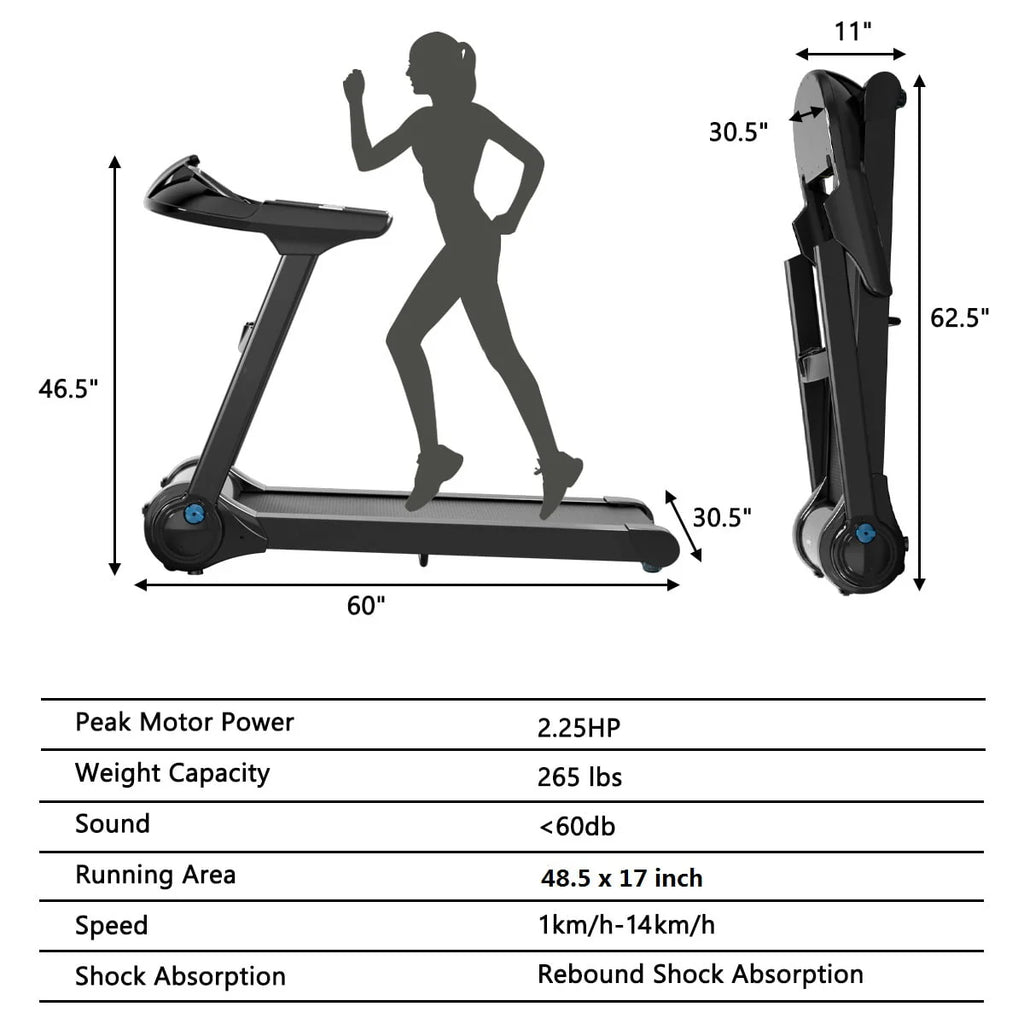 2.25 Hp Electric Folding Treadmill F918299