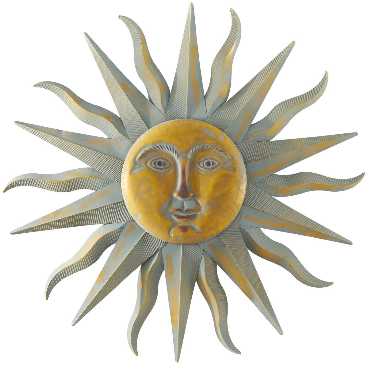 Gold Metal Indoor Outdoor Sun Wall Decor P66819
