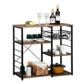 Rustic Brown Bakers Rack Microwave Oven Stand Z78286