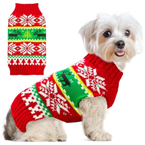 Grey Dog Christmas Sweater with Leash Hole J110700