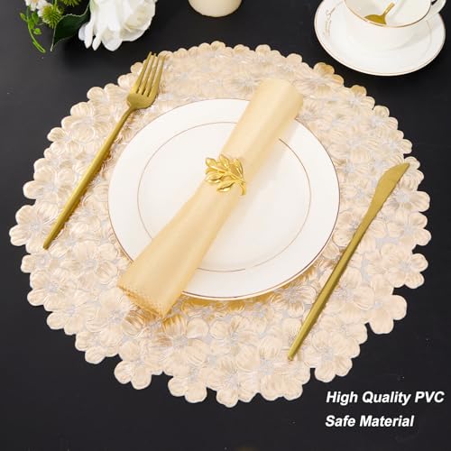Gold Vinyl Placemats Set of 6 Y381150