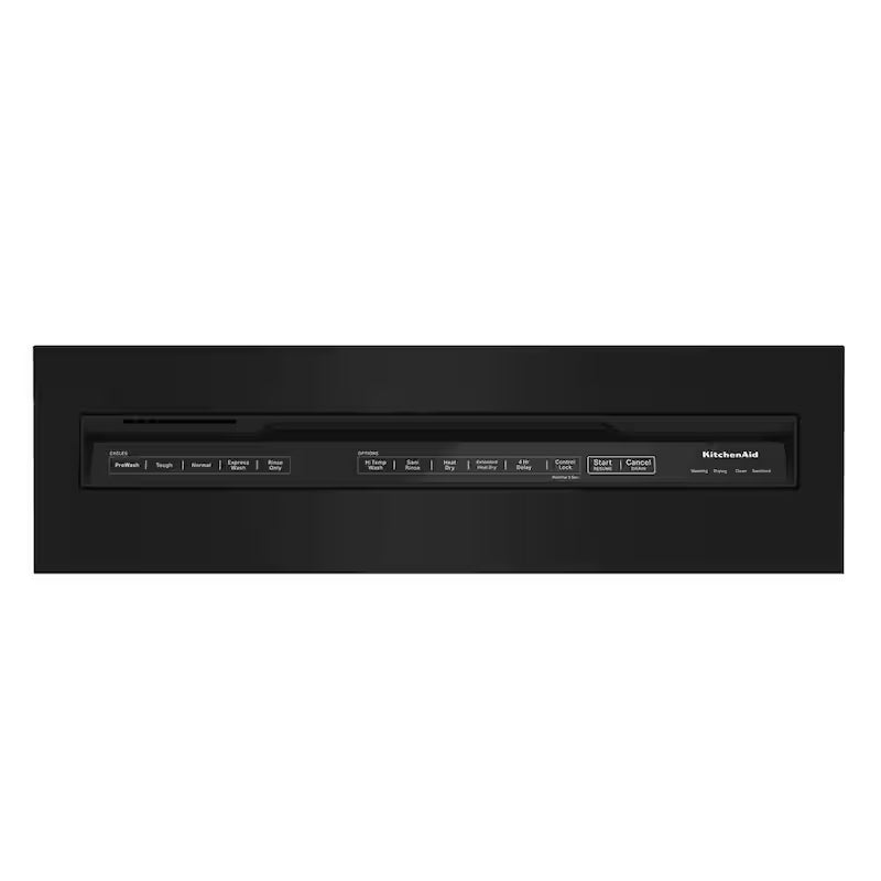 24 in. Black Front Control Dishwasher with Stainless Steel Tub L166