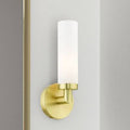 Satin Brass 1-Light Bath Sconce Q96865