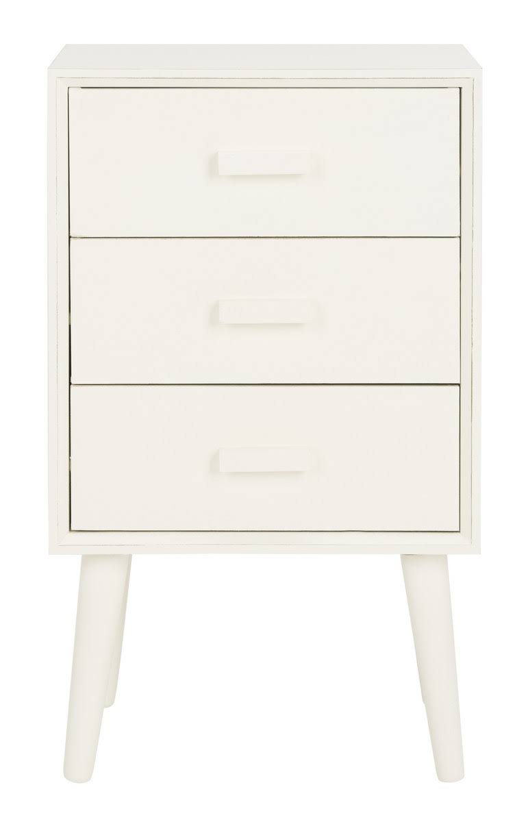 White 3 Drawer Chest I435