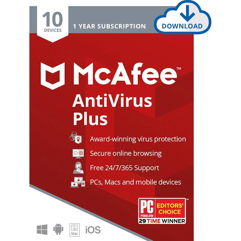 Antivirus Plus 10 Devices 1 Year Subscription R914395