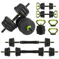 Adjustable 66LBS 88LBS 4 in1 Dumbbell Barbell Kettlebell Set K926
