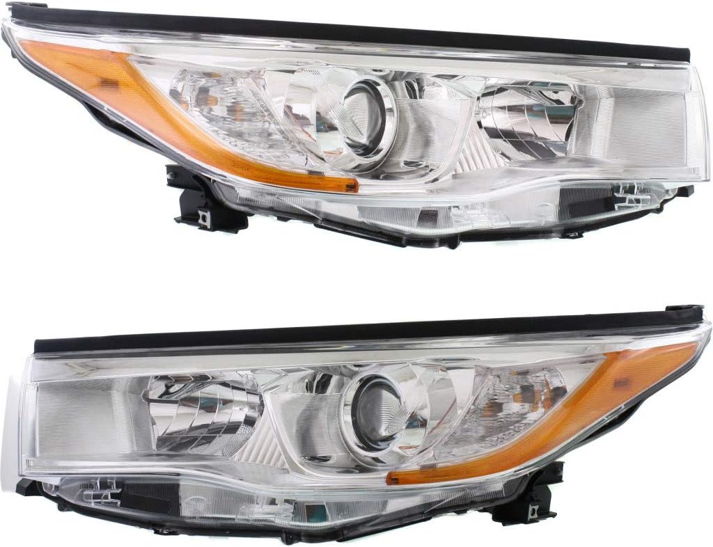 Chrome Headlight Assembly Pair with Bulbs X333