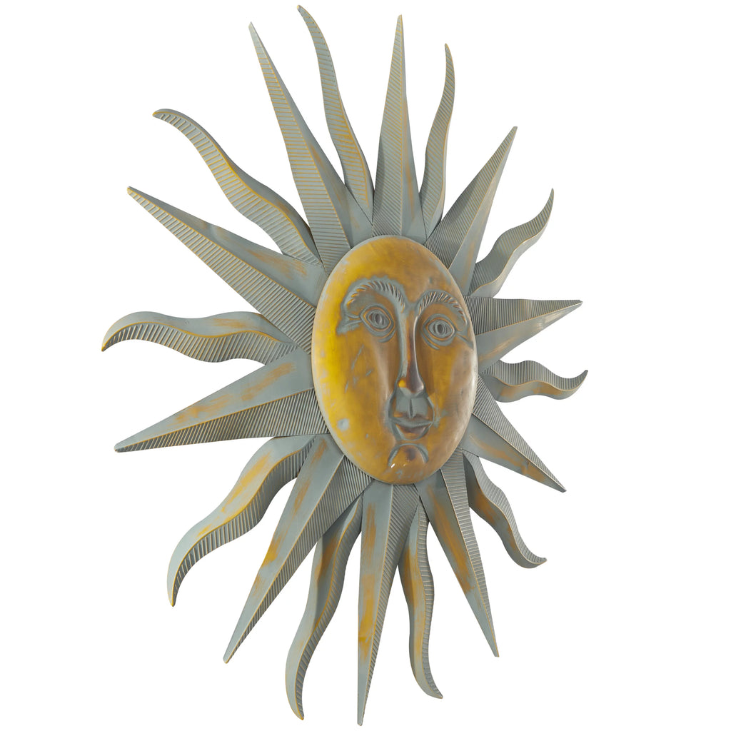Gold Metal Indoor Outdoor Sun Wall Decor P66819