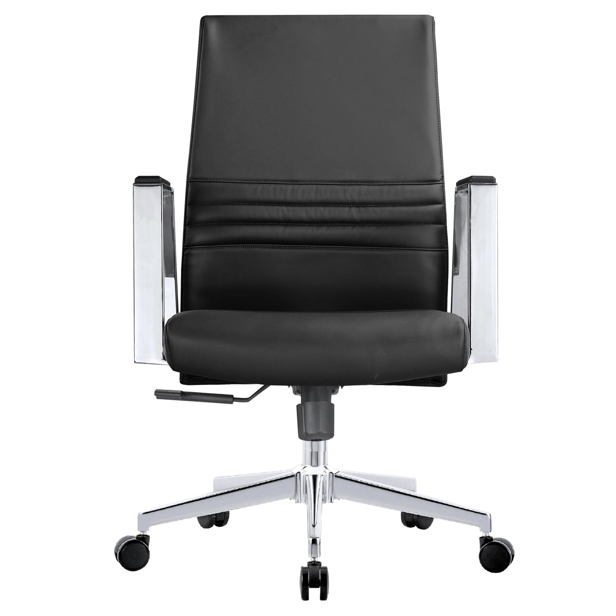 Black Upholstered Leather Swivel Office Chair O4771