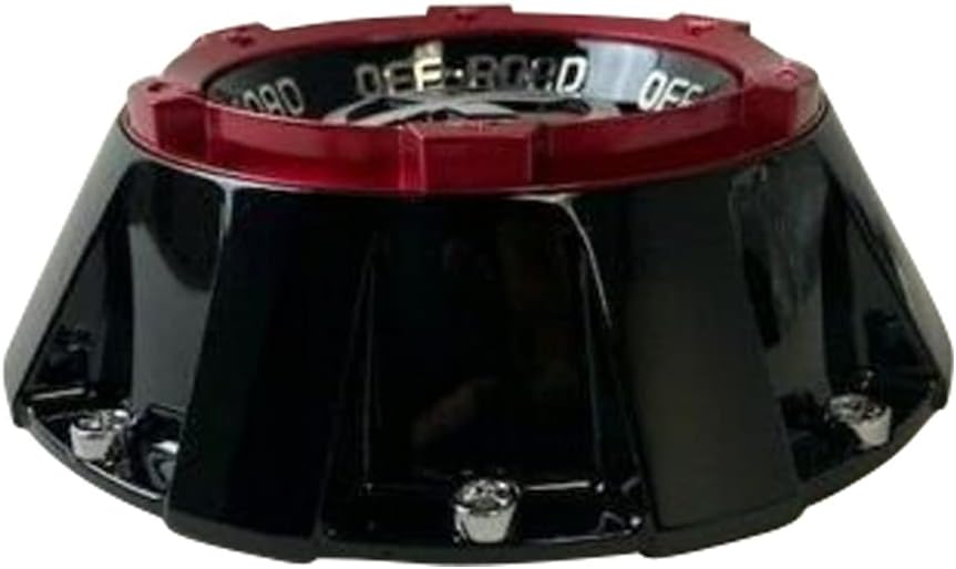 Gloss Black with Red Top Wheel Center Cap Pack of 2 E9361