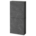 Black-Brown Wall Cabinet with 2 Doors W66179