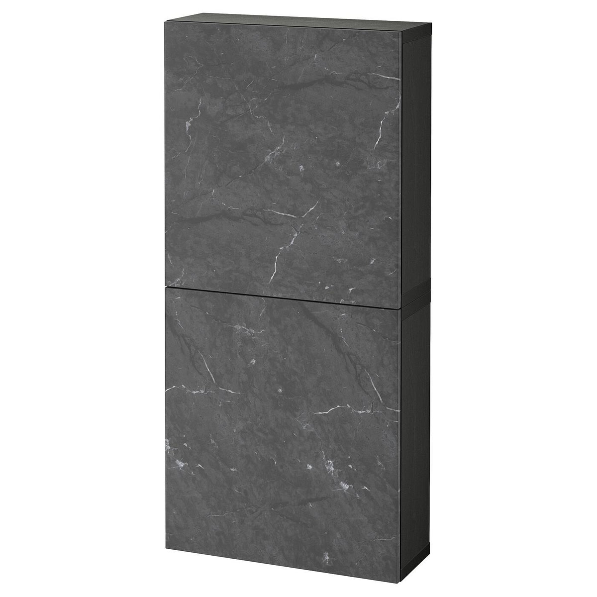 Black-Brown Wall Cabinet with 2 Doors W66179