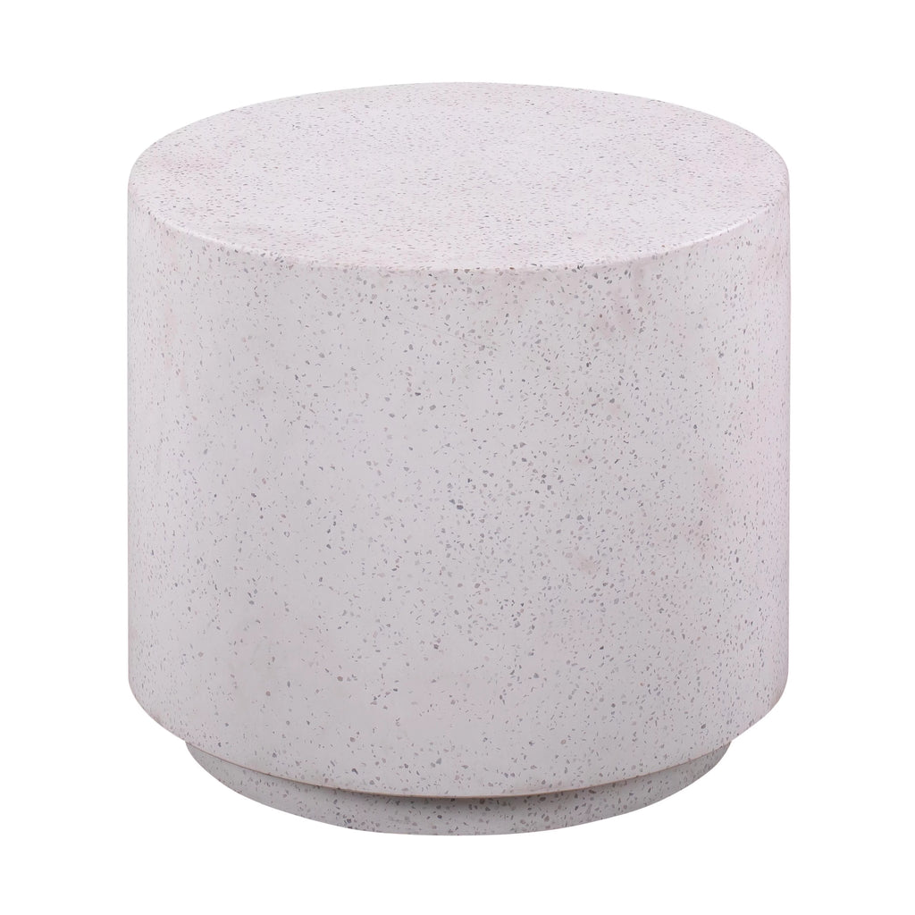 Round Light Speckled Concrete Side Table M461