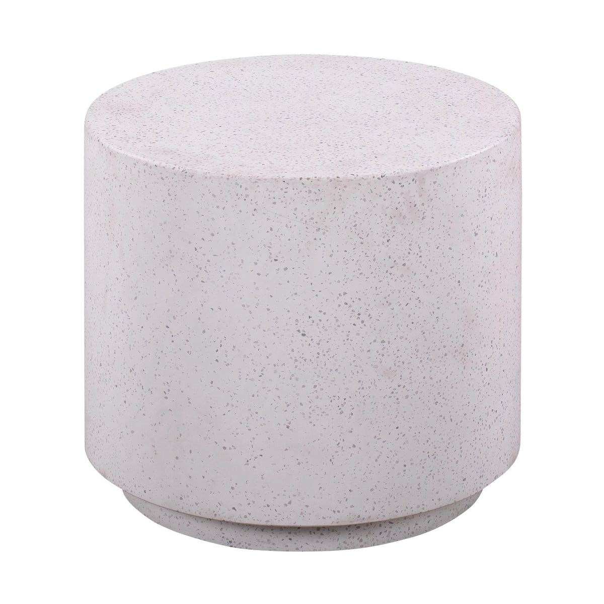 Round Light Speckled Concrete Side Table M461