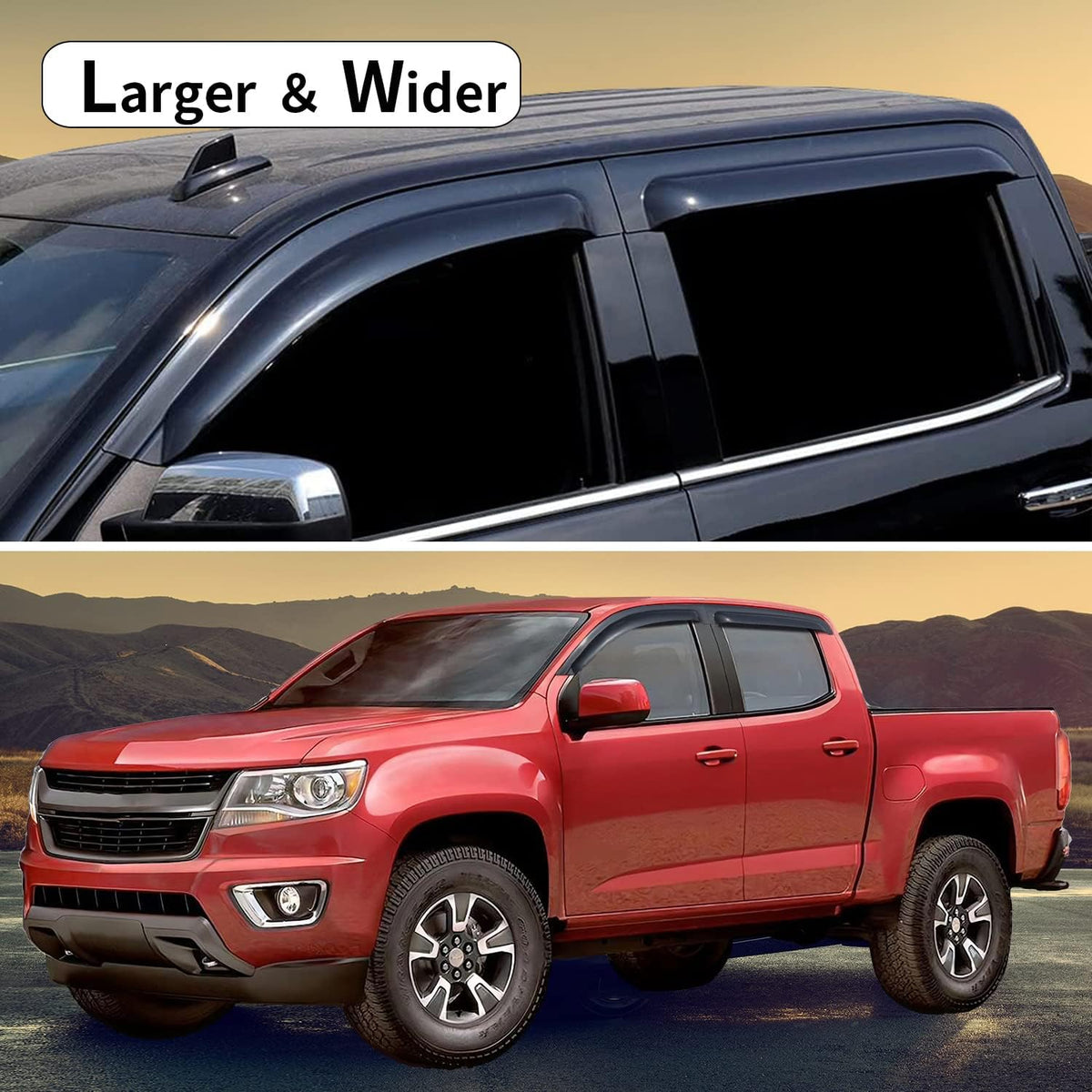 Dark Smoke 4-Piece Side Window Deflectors G251016