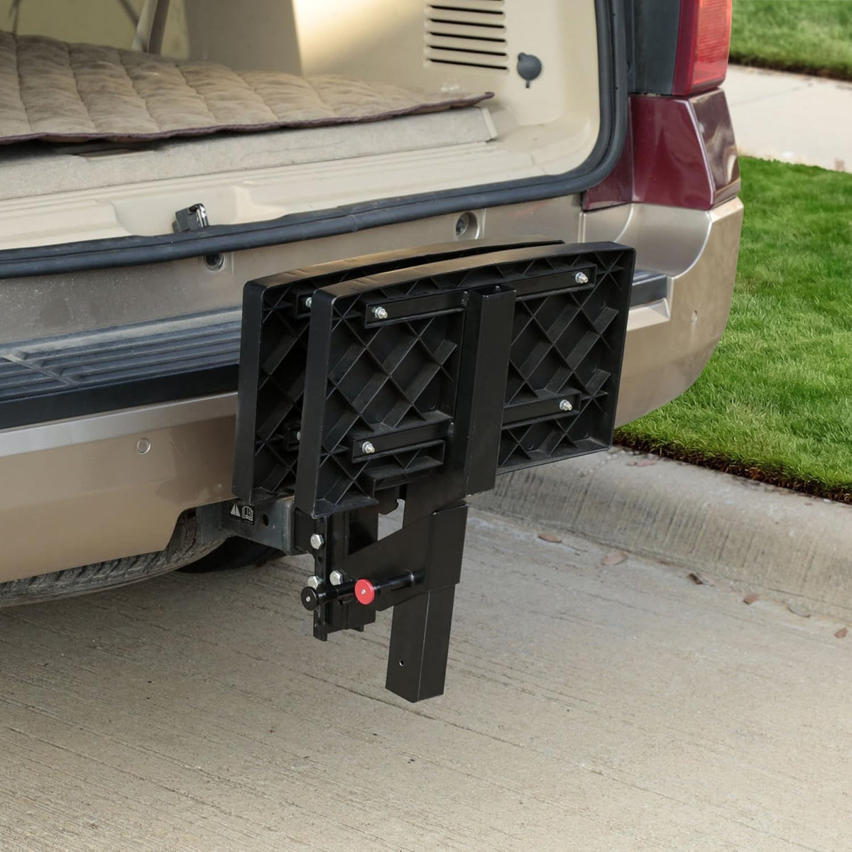 Dog Hitch Step for 2 Inch Vehicle Hitch, Folds Down, Supports Pets up to 200 lb E376