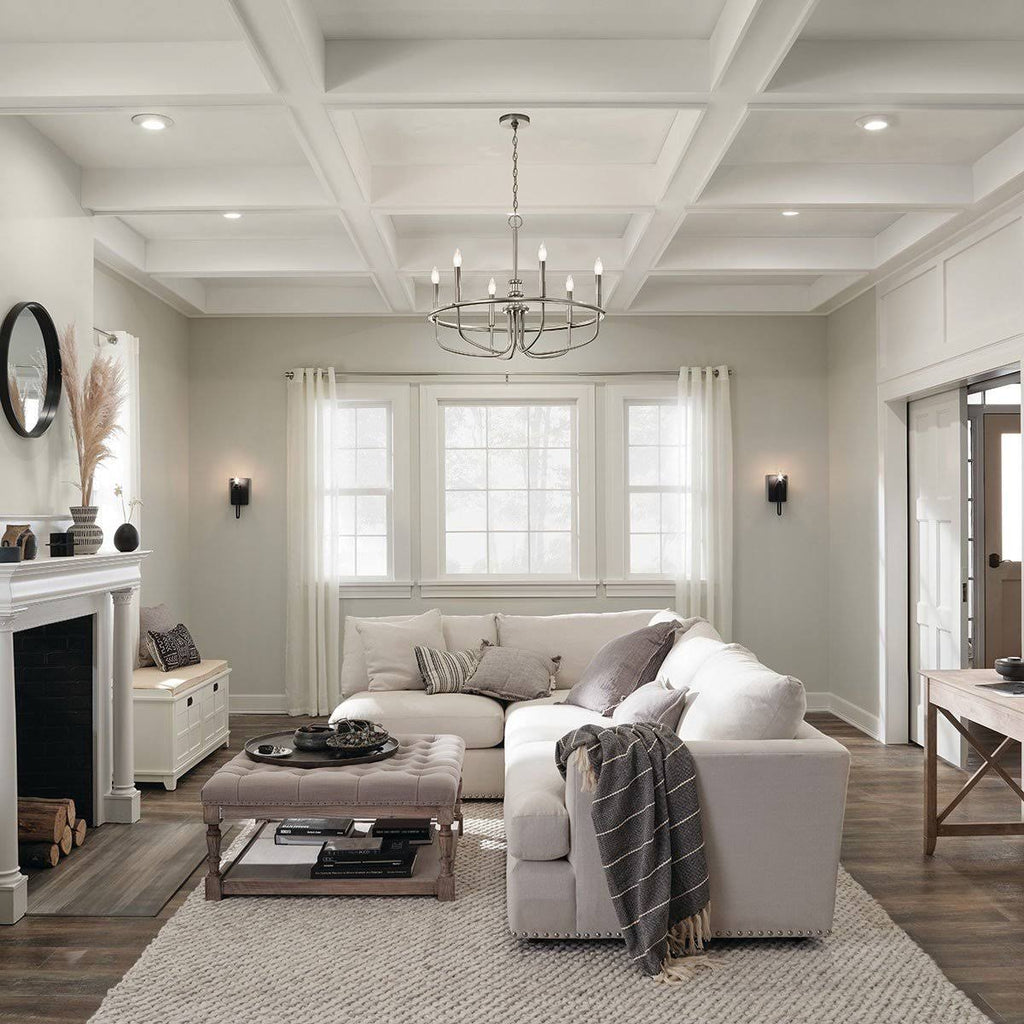 6-Light Brushed Nickel Chandelier E361404